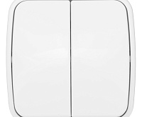 Выключатель 2-клавишный 10А белый EKF EGV10-023-10