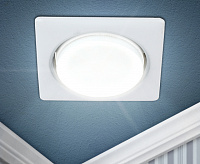 Светильник встраиваемый GX53 белый квадрат KL71 WH/1