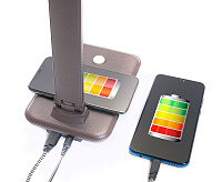 Настольная лампа 25W 3000-6000К 100-240V коричневый DE1728