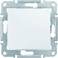 SEDNA Переключатель 1-клавишный проходной белый SDN0400121