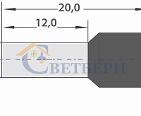Наконечник штырьевой втулочный изолированный (НШВИ F-18mm) 4мм серый 08-0822
