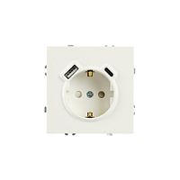 Эмили Розетка 1-местная+ USB + Type C, белый фарфор, RST00-5119-01