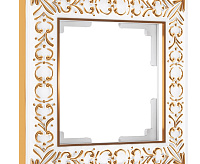 Веркель Рамка на 1 пост (белое золото) WL07-Frame-01 сн/пр