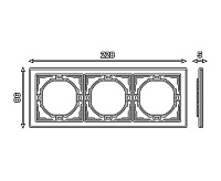 Мия Рамка 3 поста, пудровый жемчуг, PFR00-3003-08