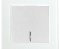 Катрин Выключатель 1-кл с подсветкой в сборе белый GLS10-7001-01