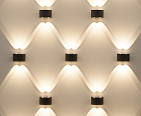 Настенный светодиодный светильник 1555 TECHNO LED TWINKY DOUBLE серый IP54