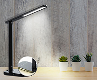Настольная лампа DE445 BK 3000-6400K 7W с usb и таймером