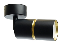 Светильник настенно-потолочный под лампу GU10, черный/золото ML1861