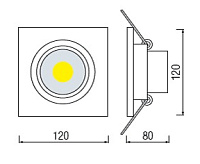 Светильник встраиваемый HL6711L 10W 2700К сн/пр