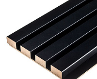 Панель МДФ 3D Line Modern L04 Черная 2750*160*19мм