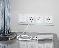 Веркель Рамка на 4 поста (черный/стекло) WL01-Frame-04