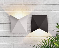 Настенный светодиодный светильник 1517 TECHNO LED BATTERFLY черный IP54 сн/пр