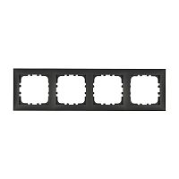 LK60 Рамка на 4 поста черный бархат 864408-1