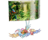 Подвесной светильник детский "Дружба" (попугаи) сн/пр