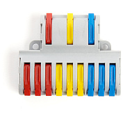 Клемма монтажная для фазных проводников, 3 контактные группы, (LD222-428)