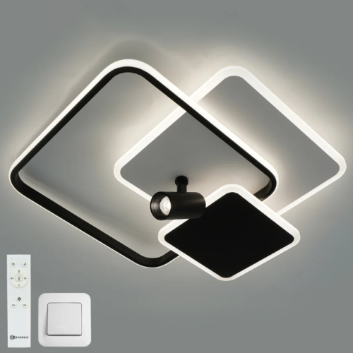 Люстра светодиодная "ECLIPSE" 95W 3S 1DL-RC--515x480х130-WHITE/BLACK/WHITE-220-IP20 Люстра светодиодная "ECLIPSE" 95W 3S 1DL-RC--515x480х130-WHITE/BLACK/WHITE-220-IP20