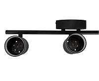 Светильник настенно-потолочный под лампу PCL 0103 3*GU10 BL черный IP20