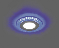 Светильник встраиваемый  6W с синей подсветкой AL2330 сн/пр