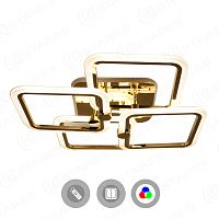 Люстра светодиодная "LIKE" 100W 4Q-560/120-RC-GOLD/OPAL