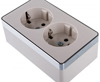 Веркель розетка двойная с заземлением Gallant (слоновая кость) W5072103