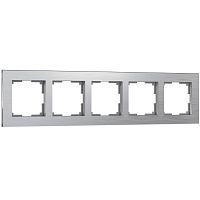 Веркель Рамка на 5 поста (алюминий) W0051706 сн/пр