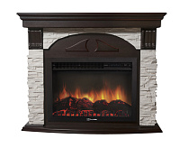 Портал Torre 25S камень белый шпон темный дуб