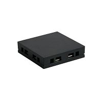 Flat Magnetic Четырёхсторонний соединитель для накладного шинопровода чёрный