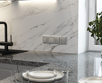 Веркель Выключатель 1-кл (серебро матовое) W1110065