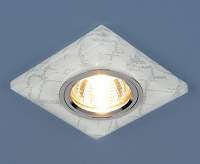 Светильник встраиваемый с подсветкой 8361 MR16 WH/SL белый/серебро сн/пр