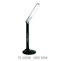 Настольная лампа TL-201B диммируемая с часами и термометром черный