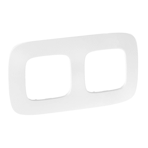 Valena ALLURE Рамка 2-ная универсальная тиснение белое 754372 сн/пр Valena ALLURE Рамка 2-ная универсальная тиснение белое 754372 сн/пр