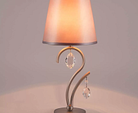 Настольная лампа 01059/1 сатин-никель/прозрачный хрусталь