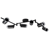 Светильник настенно-потолочный под лампу PCL 0306 6*GU10 BL черный IP20