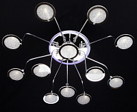 Потолочный светильник 80109/12 хром/синий+фиолетовый spider паук  Потолочный светильник 80109/12 хром/синий+фиолетовый spider паук