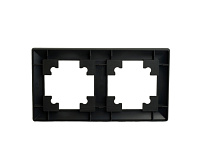 Катрин Рамка 2-ая пластик черный PFR00-7002-05