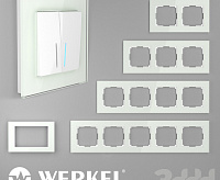 Веркель Рамка на 4 поста (натуральное стекло) WL01-Frame-04 сн/пр