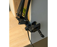 Настольная лампа HT-108B Е27 с креплением струбциной черный