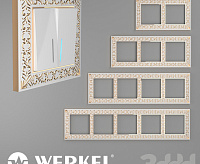 Веркель Рамка на 2 поста (белое золото) WL07-Frame-02