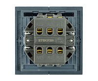 Мия Переключатель 2кл, черный бархат, RSW10-3107-05