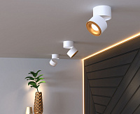 Светильник светодиодный 15W 4200K белый/матовое золото DLR031