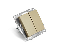 Катрин Переключатель 2-кл золото GLS10-7107-08