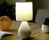 Настольная лампа BETA 1xE14 R-100x120x275-WHITE/WHITE-220-IP20