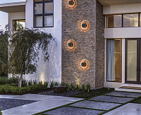 Настенный светодиодный светильник 1585 ARKADA черный IP54