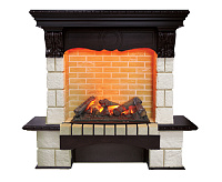 Портал Pierre Luxe шампань (темный дуб) под очаг Cassette 600 с парогенератором