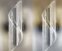 Бра "LUMIERA"  8W Q-210 CHROME/CLEAR-220-IP20 on/off