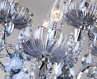 Люстра металл 3015/12 хром/лазурный хрусталь
