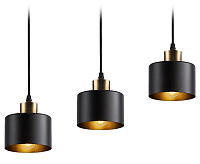Подвесной светильник TR8118/3 BK/BS черный/латунь&nbsp;&nbsp;Е27*3