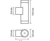 Светильник PARO 2xGU10 ЧЕРНЫЙ 351607