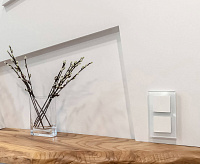 Веркель Выключатель 1-кл проходной с подсветкой (белый) WL01-SW-1G-2W-LED