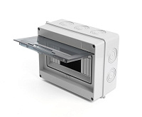 Бокс навесной 8 модулей IP65, прозрачная дверца, Stekker